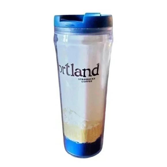 Vintage Starbucks Portland Tumbler | Mount Hood + Skyline | 12oz - Picture 2 of 8